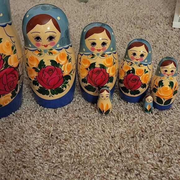 Huge Seminova matroyskas Unique Russian Nesting Dolls Babooshka Doll Set of 8 - Picture 3 of 8